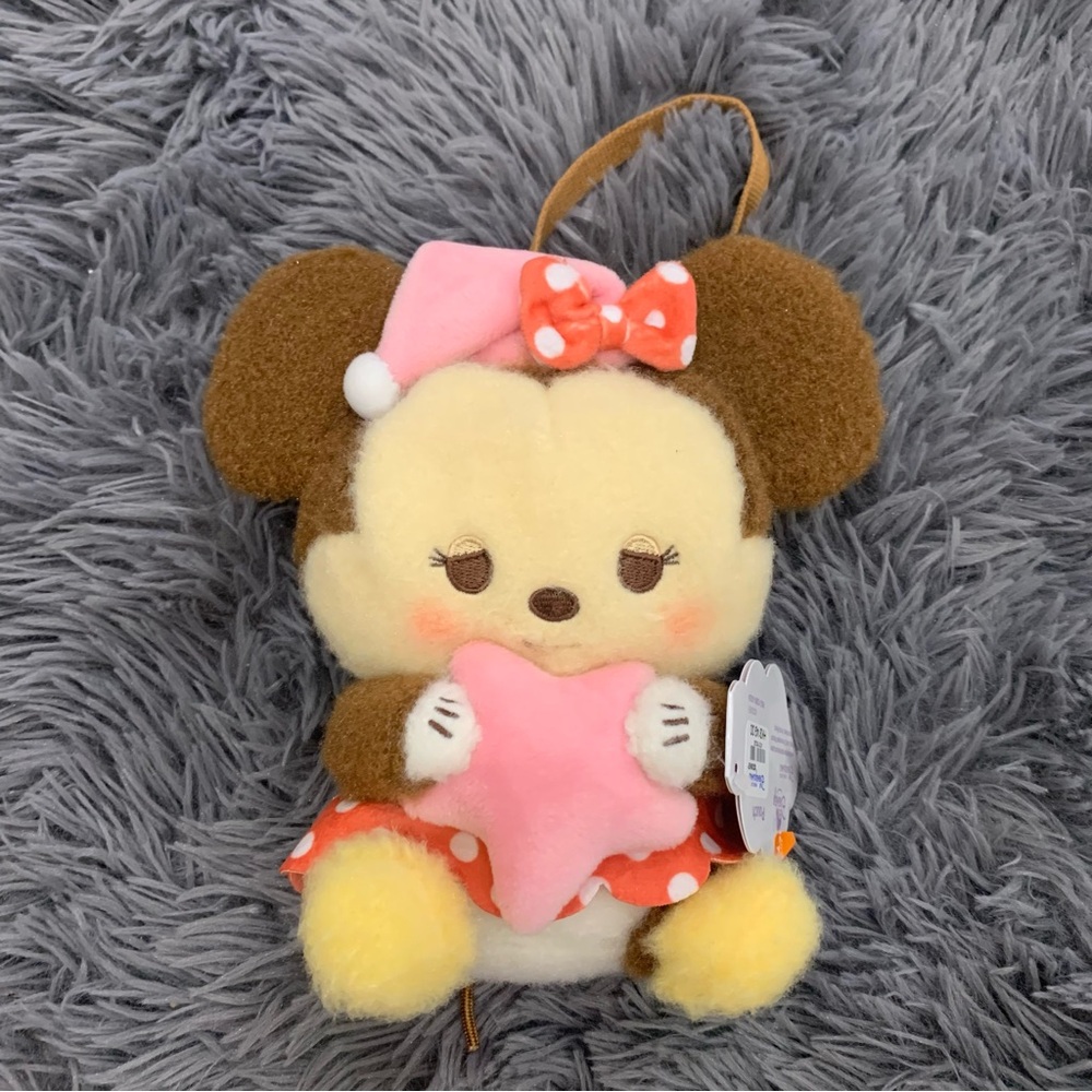 BNWT 2025 Disneyland Hong Kong Dreamy Afternoon Minnie Mouse Plush Pouch Pendant